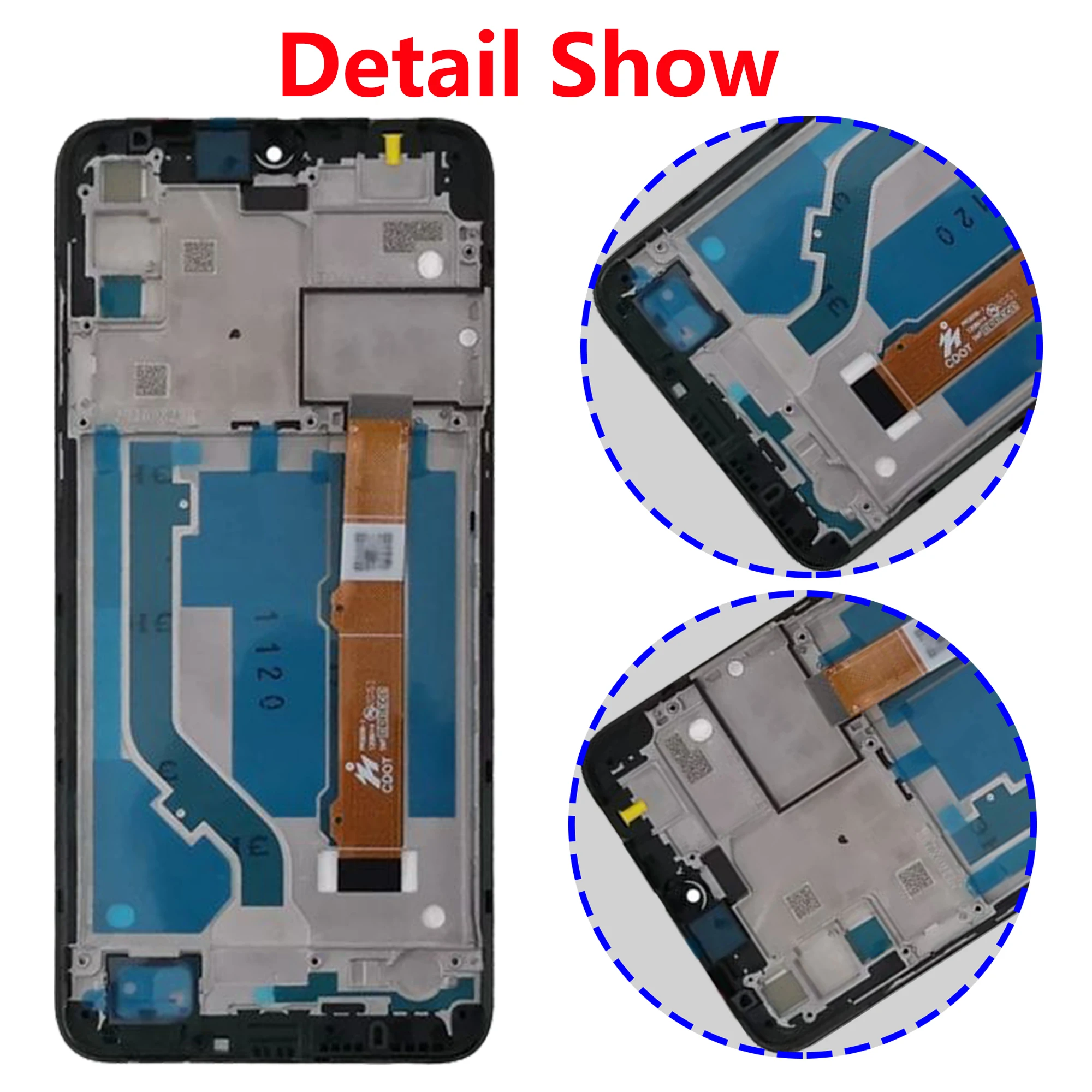 Original Lcd Full With Frame For Alcatel 3L 2020 5029  Touch Screen Digitizer Panel Assembly Display Replacement Repair parts