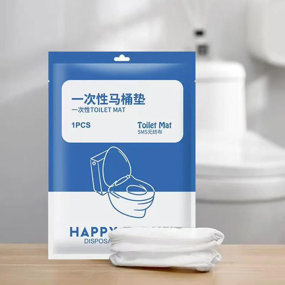 Waterproof Toilet Liners For Public Restrooms Elastic Band Slip-On Design, Non-Slip Fit Hospital & Clinic Visits