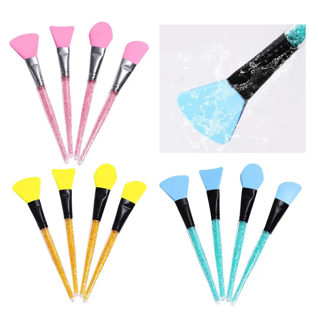 مجموعة فرش تطبيق قناع الوجه من السيليكون، فرشاة طين ناعمة لقاعدة مكياج مصل كريم أحمر الخدود للنساء #3