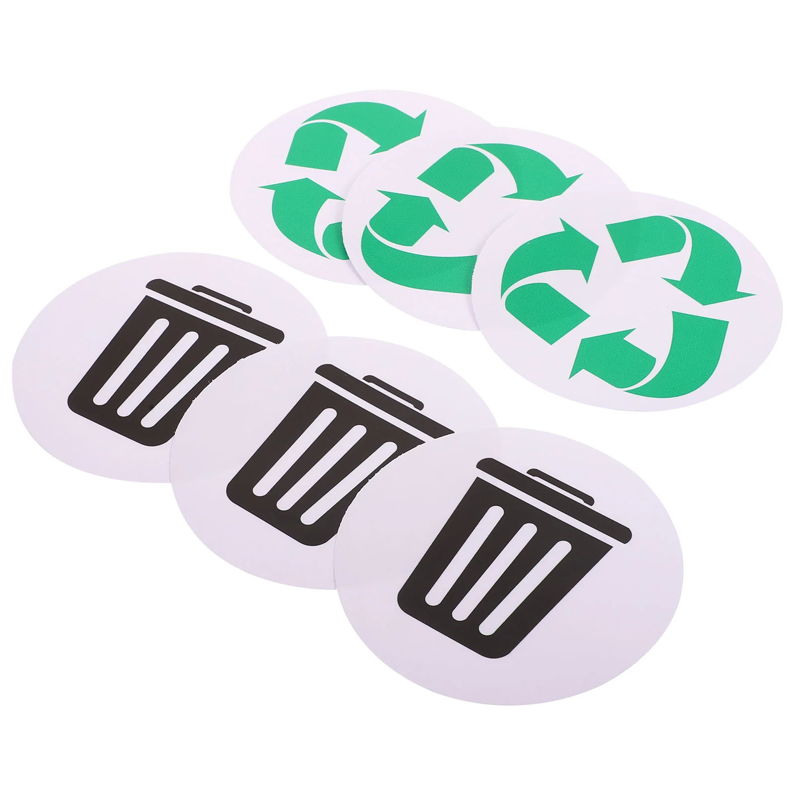 6 Pcs Garbage Sorting Stickers Trash Recycling Waterproof Bin Labels Waste Container Decals Reusable Adhesive Can Tag Home