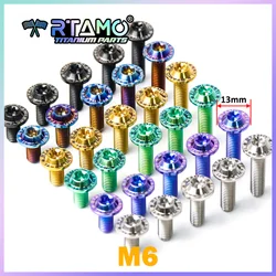 RTAMO Bolt Titanium M6X10/12/15/18/20/25/30mm Torx Head Bike Motorcycle Modification Decoration Screw Ti Fastener 1pc