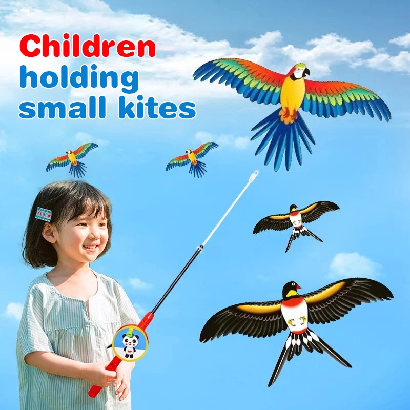 【BBS】Kite 1Set Kinderen Vlieger Speelgoed Cartoon Vlinder Zwaluwen Eagle Kite Met Handvat Kinderen Vlieger Outdoor Speelgoed