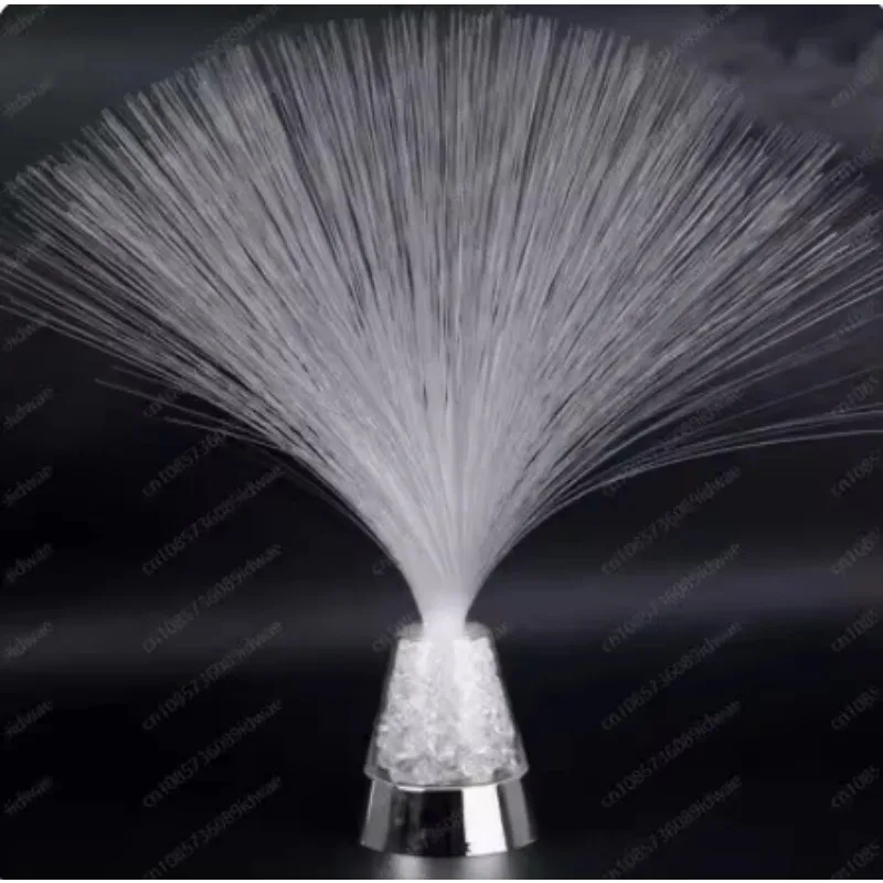 Ice crystal transparent base LED decorative light, gypsy fiber optic light