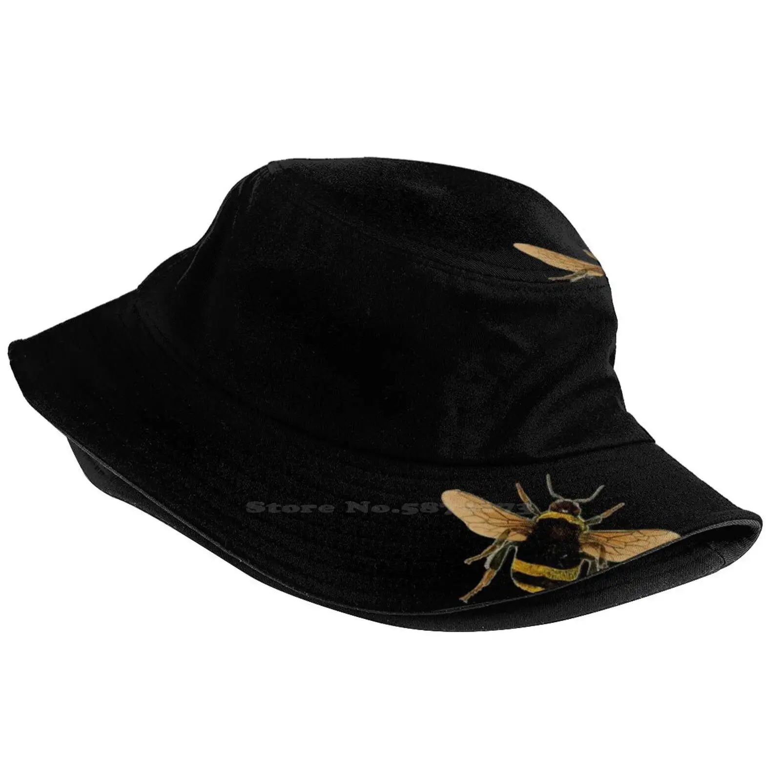 Bumble Bee Print Bucket Hats Sun Cap Bumble Bee Conservation Apoidea Hive Flowers Nature Floral Save The Bees Beekeeper Summer