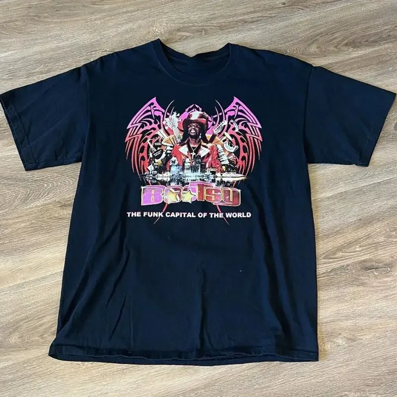 Bootsy Collins Funk Capital Of The World Tour Adult Cotton T Shirt Bt086