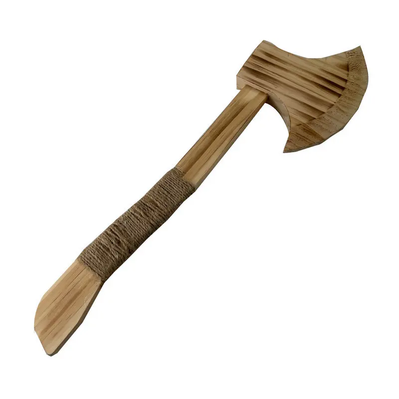 Wooden Small God Axe Sword Model Toys Crafts Wooden Axe Open Mountain Axe L30cm Stage Performance Cosplay Props