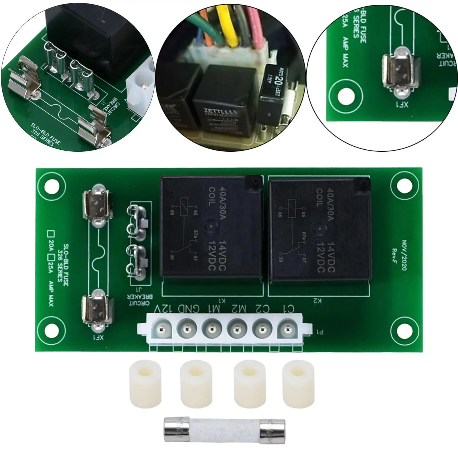 RV Slide Out Relay Control Board 14-1130 Professional Green Lightweight Power