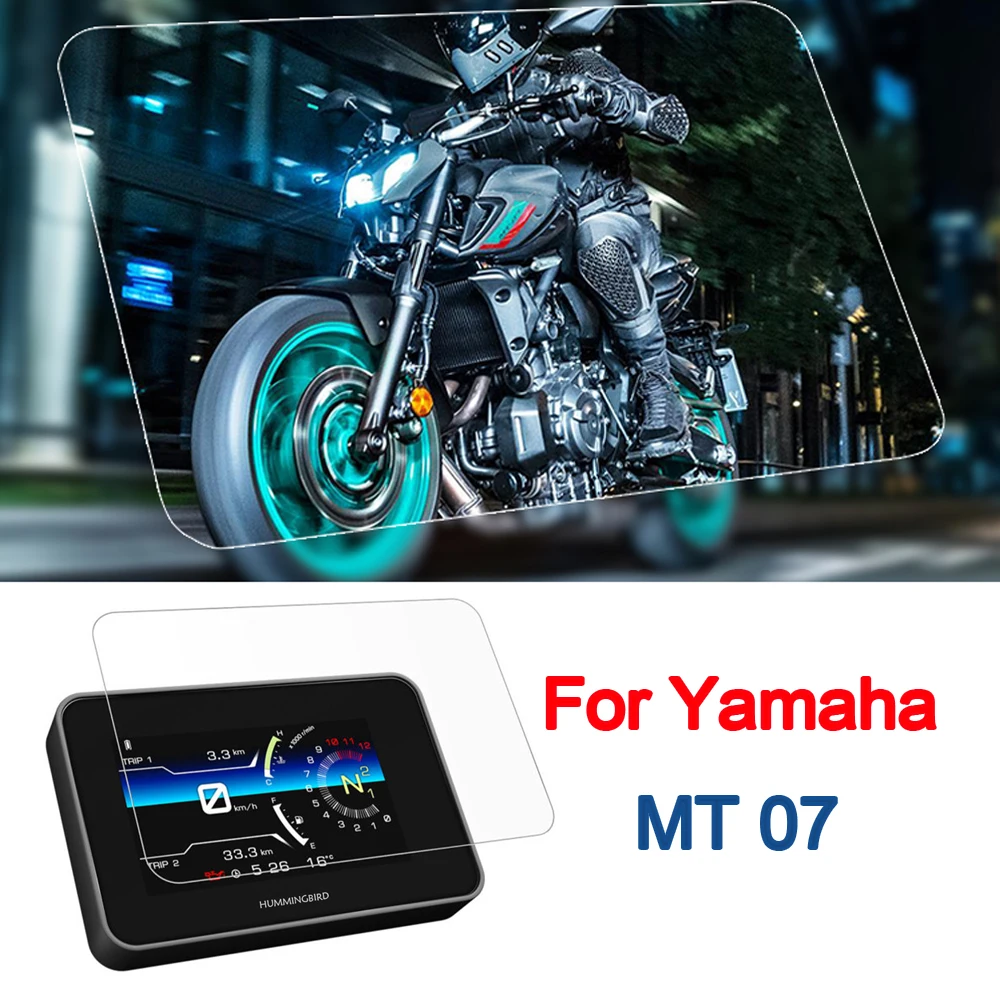 MT07 2023 Dashboard Screen Protective Films For Yamaha MT 07 Motorcycle TPU Instrument Panel Scratch Protector MT-07 Accessories