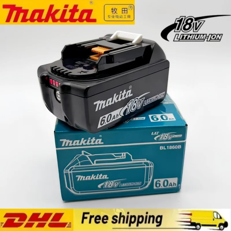 

100% Оригинальный литиевый аккумулятор Makita 18В 6Ач/5Ач для замены батарей Makita BL1840 BL1830B BL1850B BL1850 BL1860 BL1815
