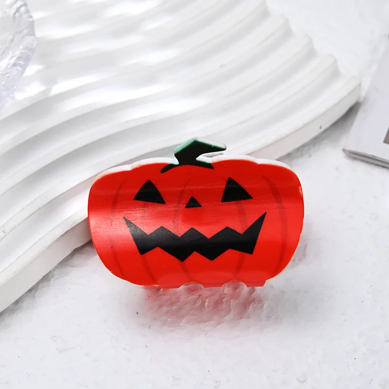 Muweordy New Bat Halloween Hair Clip Funny Pumpkin Crab Hair Clip for Girl Fashion Claw Clip Hair Accessories for Women Girls