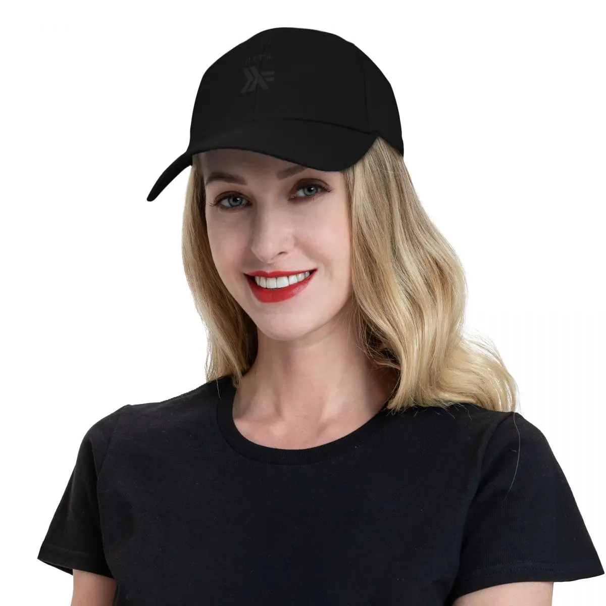 Haskell-gorra de béisbol negra para hombre y mujer, gorro de Golf, negro y negro, para salir a la playa