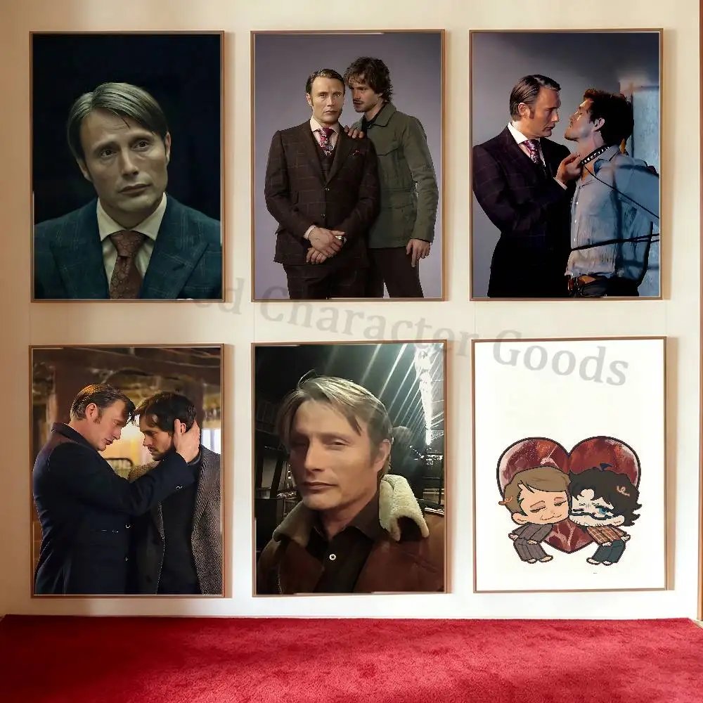 M-Mads M-Mikkelsen Anime Wall Art Canvas Painting Poster For Living Room Home Decor Decoration Picture