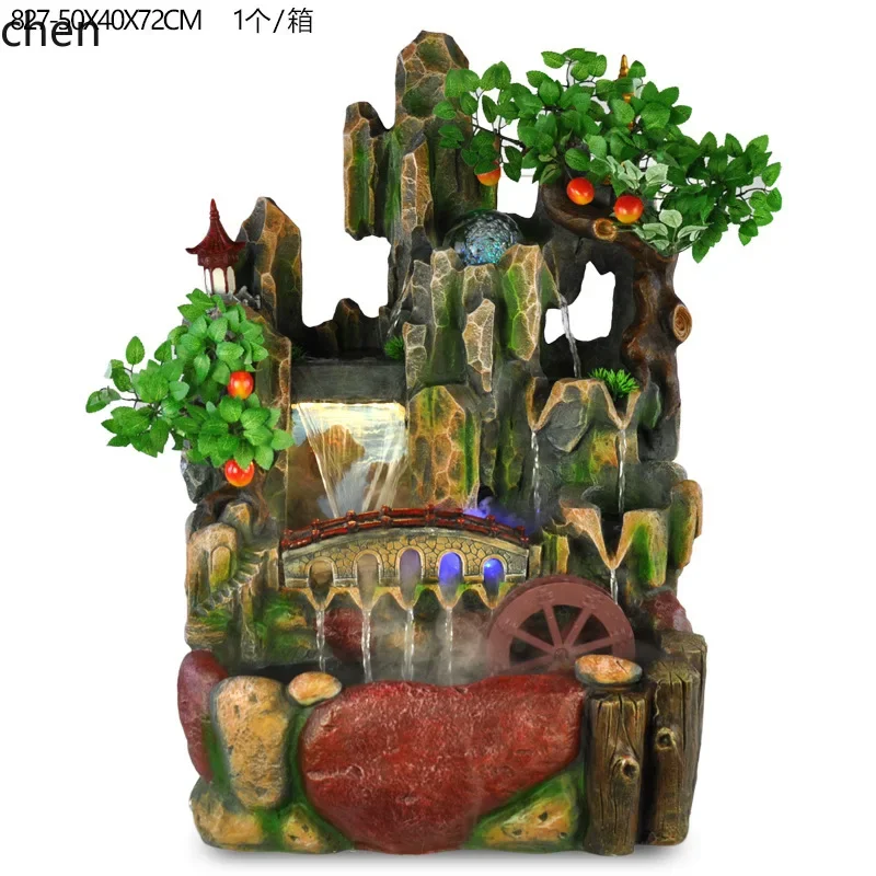 Flowing Water Fountain Ornament Fish Tank Practical Lucky Bag Elephant Resin Gift Rockery Craft Manufacturer