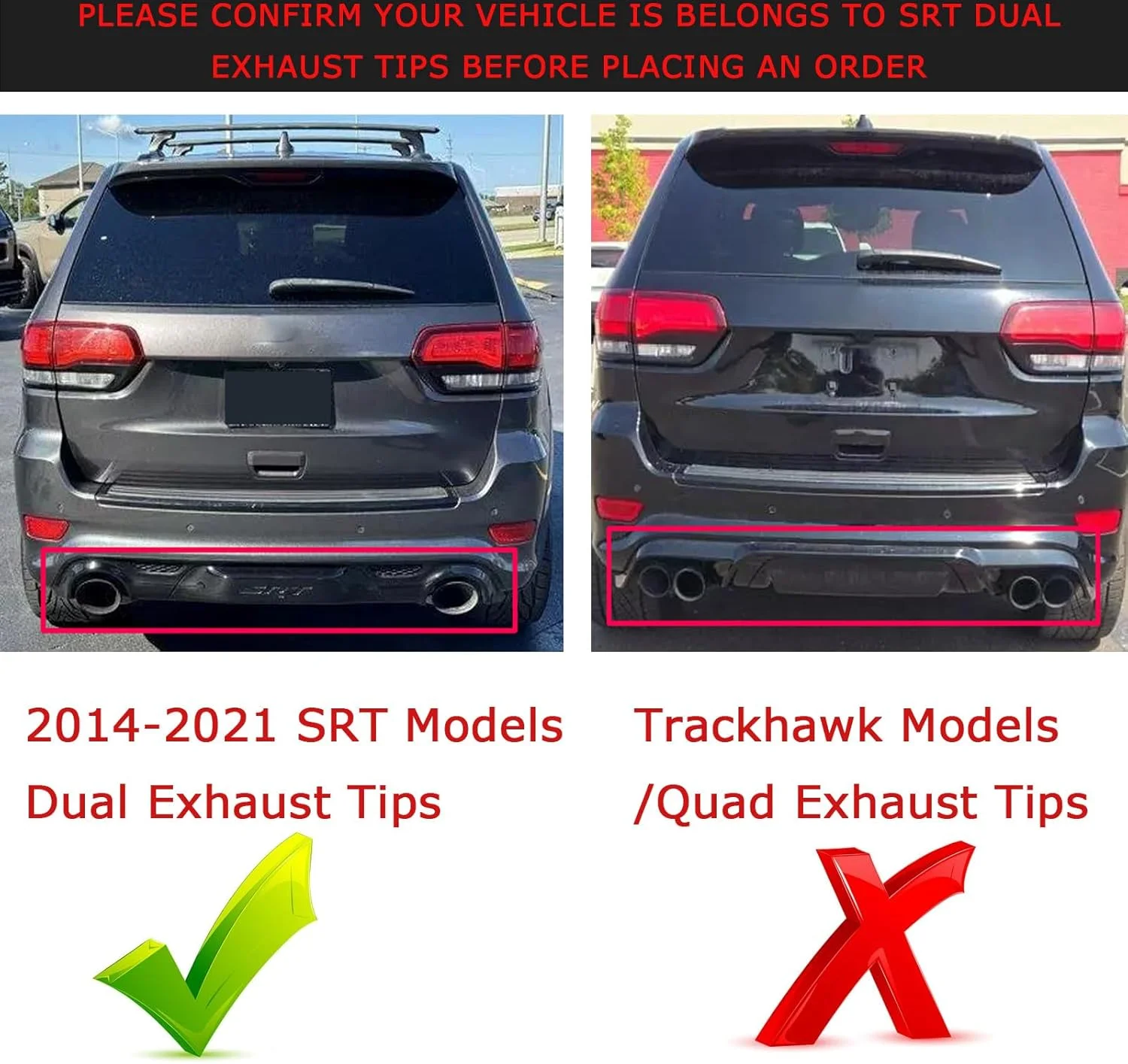 Rear Bumper Diffuser 3Pcs For - Model Kit Jeep 评论和价格