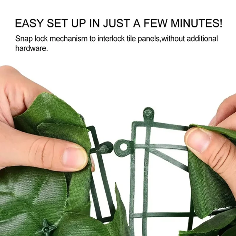 الاصطناعي اللبلاب التحوط الورقة الخضراء سياج لوحات فو الخصوصية سياج الشاشة للمنزل في الهواء الطلق حديقة شرفة الديكور 0.5X3m #4