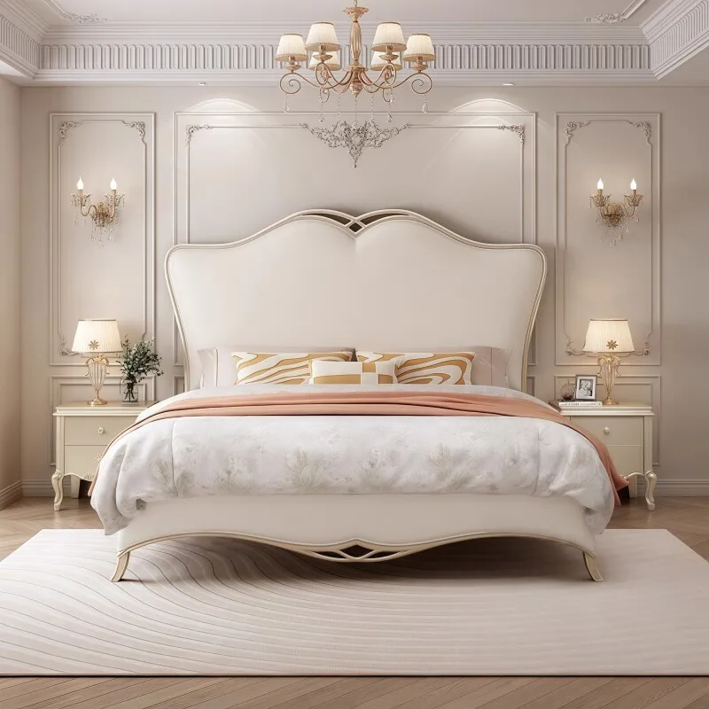 

Show Replica Bed European Simple Sleeping Postmodern Ergonomic Bed Trendy Japanese Platform Beauty Safe Cama Salon Furniture