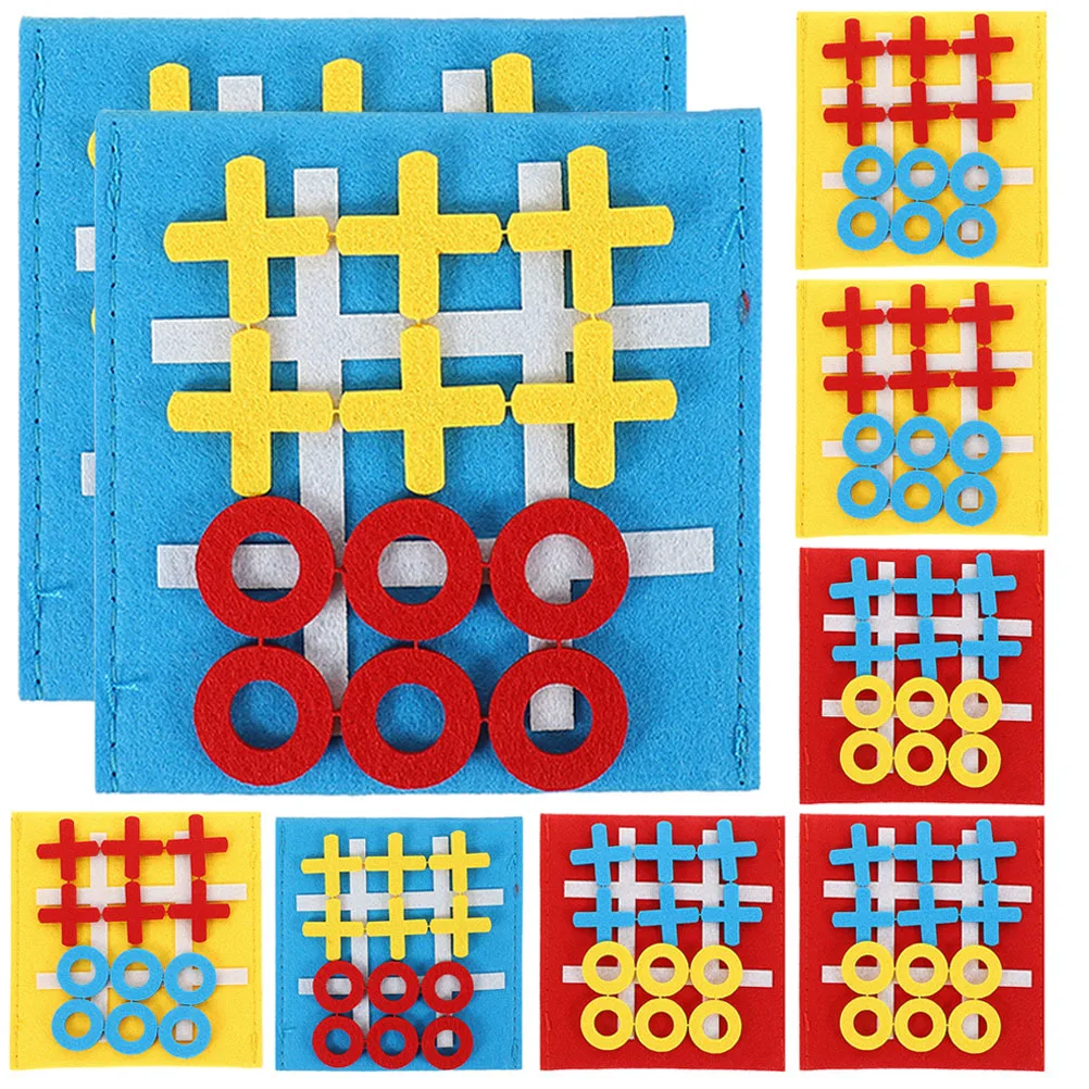 9-teiliges Zehenbrettspiel für Kinder, pädagogisches Filzpuzzle, interaktives Lernen, Familienparty-Spielset