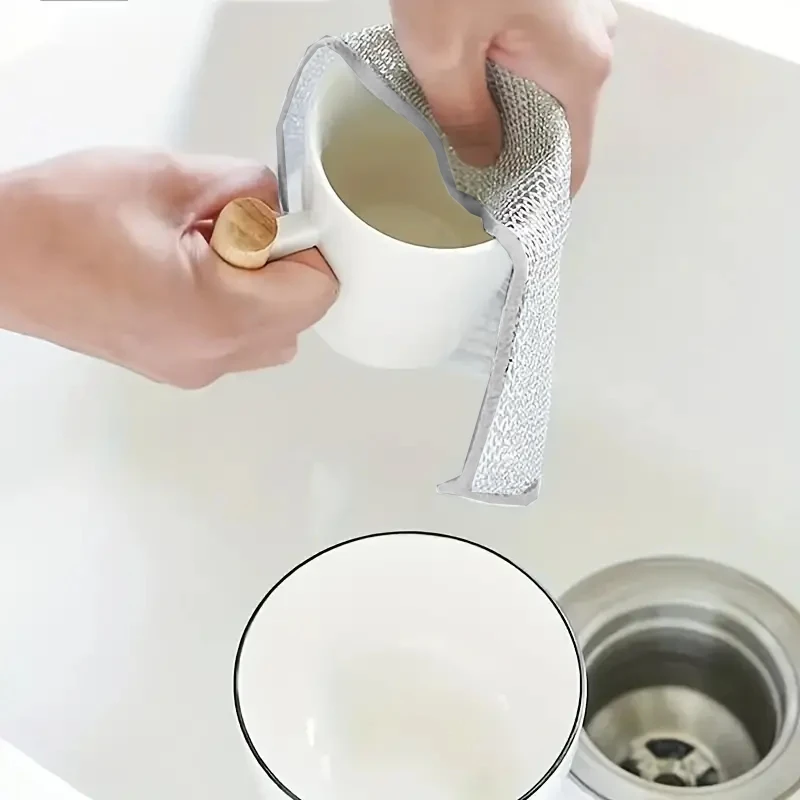 5/10/20 magic cleaning cloth, metal wire cloth, kitchen sink, dishwashing cloth, towel cleaning tool image 6
