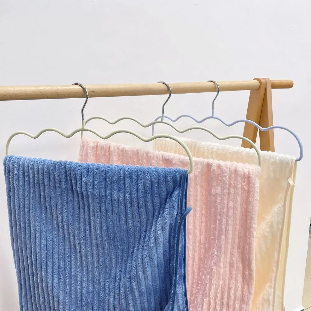 

5Pcs Metal Sheet Drying Racks Thickened Traceless Bath Towel Hanger Anti-slip Heavy Duty Large Clothes Hanger for Household