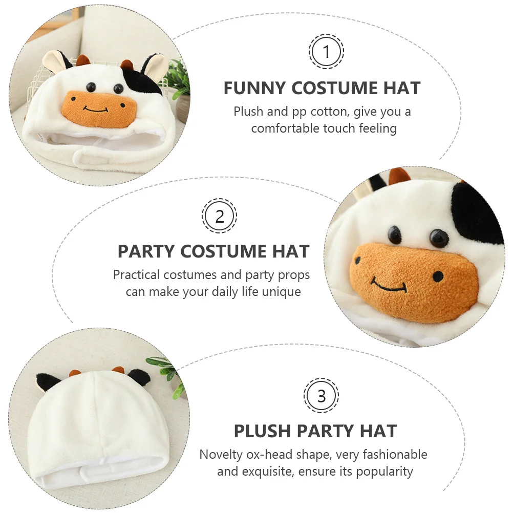 

Party Hat Costume Accessories Ox Head Shape Novelty Comfortable Carnival Halloween Festival Decorative Bull Head Cap Creative