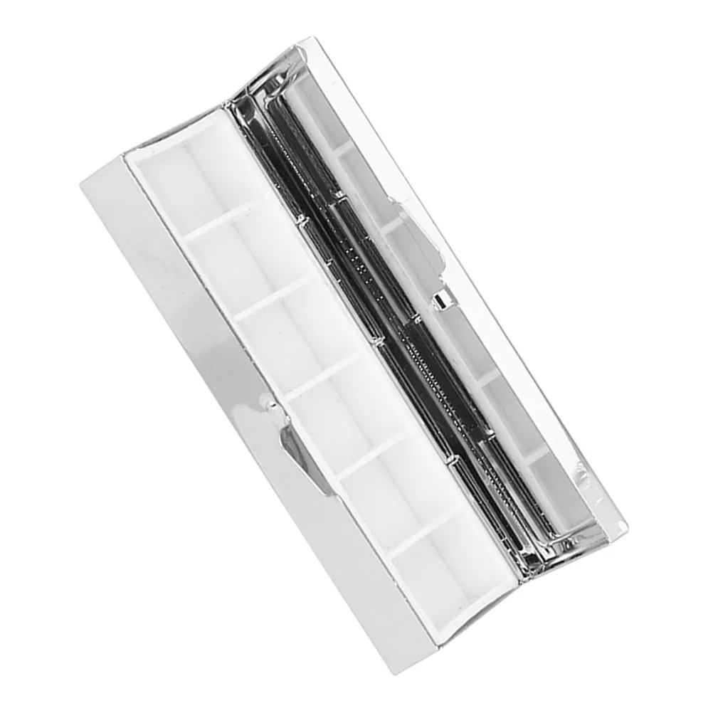 1Pcs Rectangular Stainless Steel Pill Box Small Size Large Capacity Portable Keychain Candy Storage Container for Pills