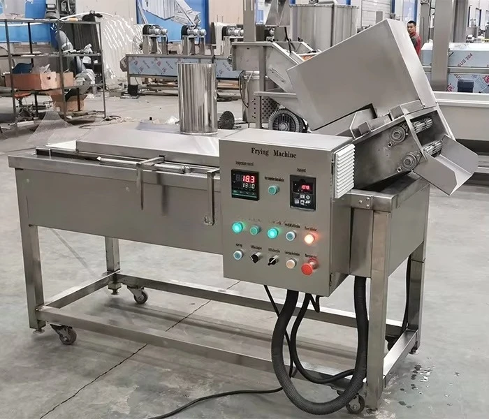 Automatic fried chicken meets potato chips snack production processing line frozen French fries making machine