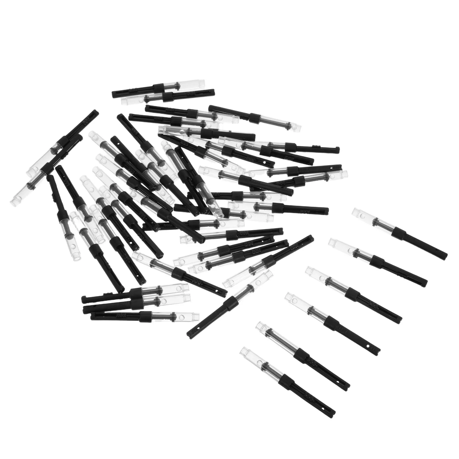 

50Pcs Fountain Pen Converter Plastic Empty Cartridge Refillable Ink Container for Fountain Pen Accessories Repair Replacement