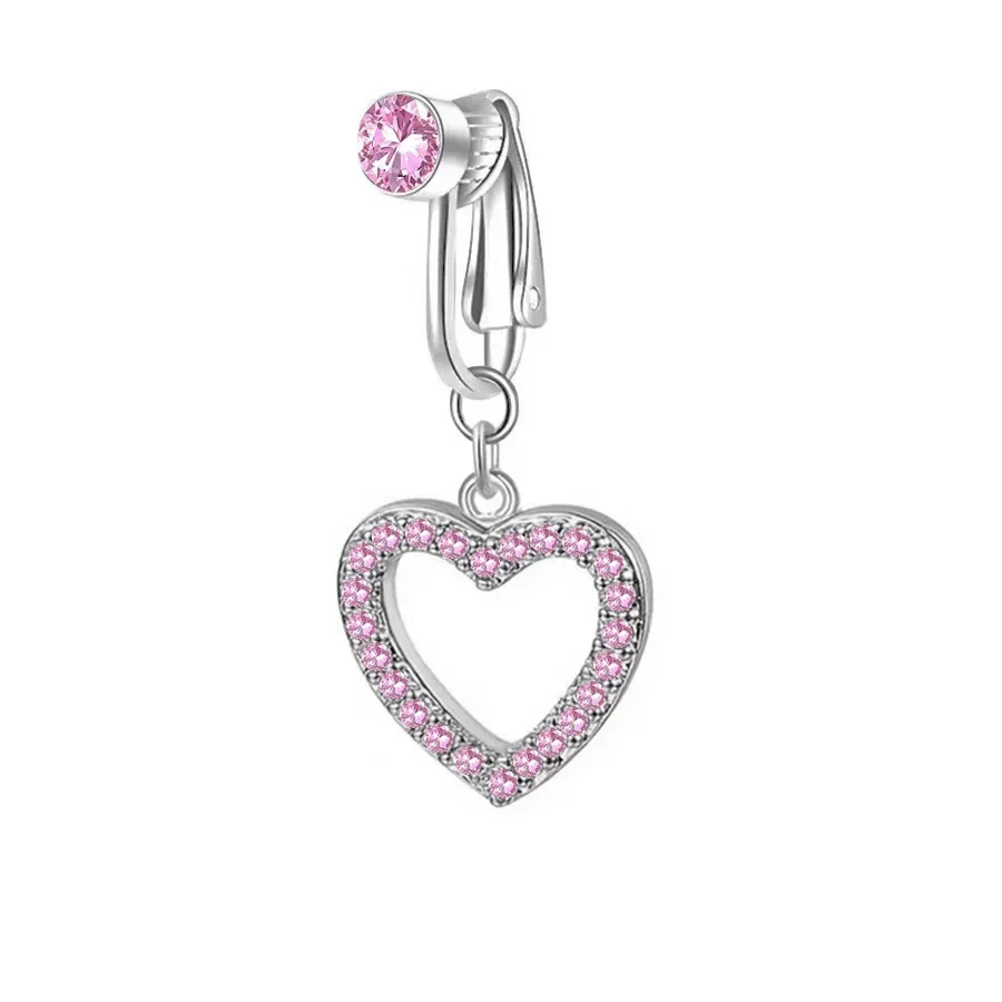 1 Stück künstlicher Bauchnabelring für Damen, nicht durchdringend, zum Aufstecken, klassisch, mit eingelegtem Retro-Körperschmuck