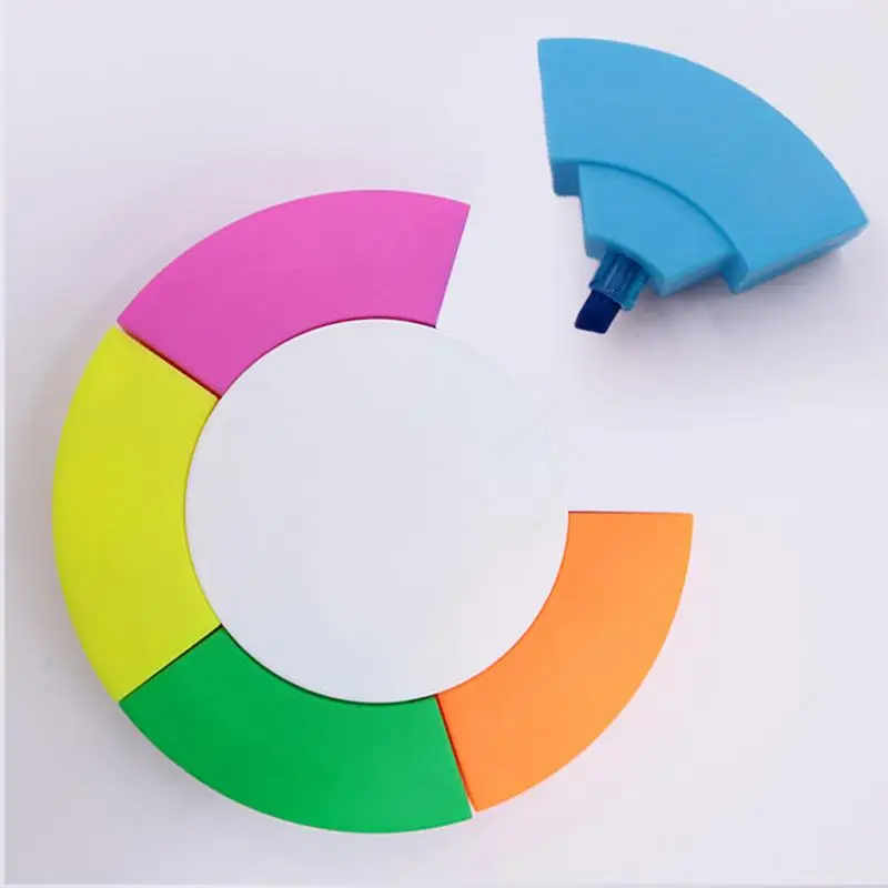 Colorful Highlighters Petal Shape Fluorescent Pens Portable Highlighter Markers Petal Shape Fluorescent Pens For Students