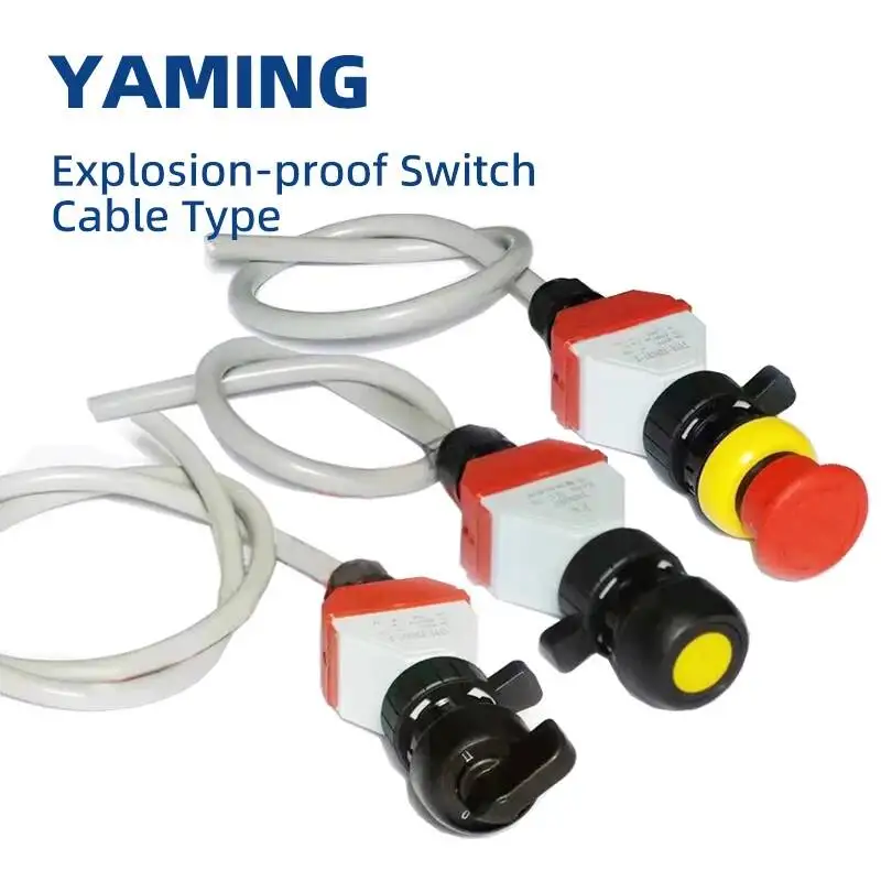 

Explosion Proof Push Button Switch With Cable Type One Meter Back Board Mounted External Explosion-proof Knob/Emergency Stop