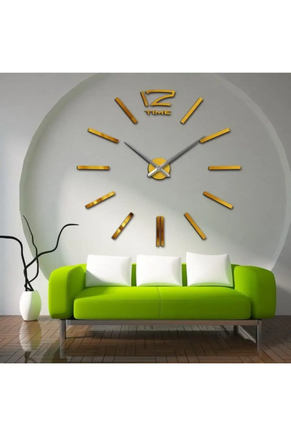 Uras Modern Generation Dıy 3d Decorative Big size Sticker Wall Clock Wall Clock Creative Home Decor