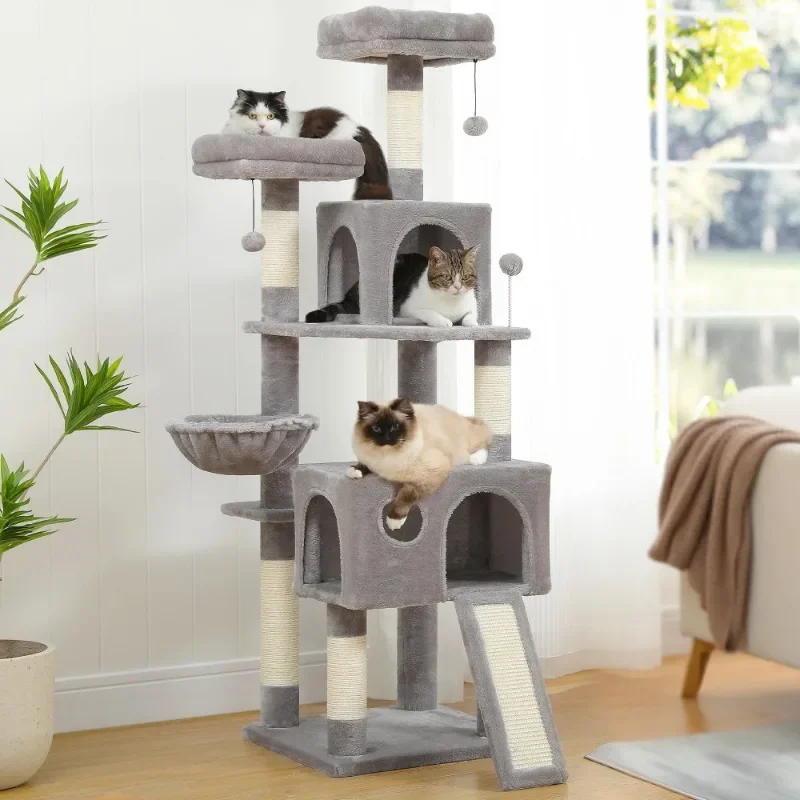 

69" Cat Tree Large Cat Tower Multi-Level Cat Scratching Post Tower,