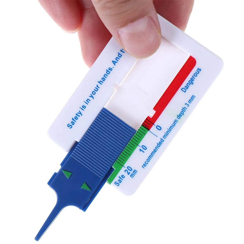 Universal 0-20mm Tyre Tread Depth Gauge Portable Plastic Vernier Depth Caliper Tool Wheel Caliper Car Motorcycle Truck