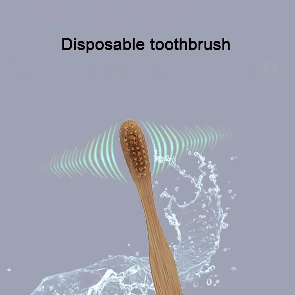 Escova De Dentes De Bambu Descartável Natural para Adulto, Biodegradável, Eco Friendly, Macio, Colorido, D6T7