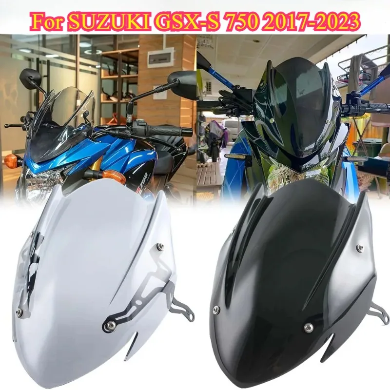 

Front Windshield Windscreen Wind Screen Deflector Kit for Suzuki GSX-S750 GSXS750 GSXS GSXS 750 2017-2023 Motorcycle Accessories