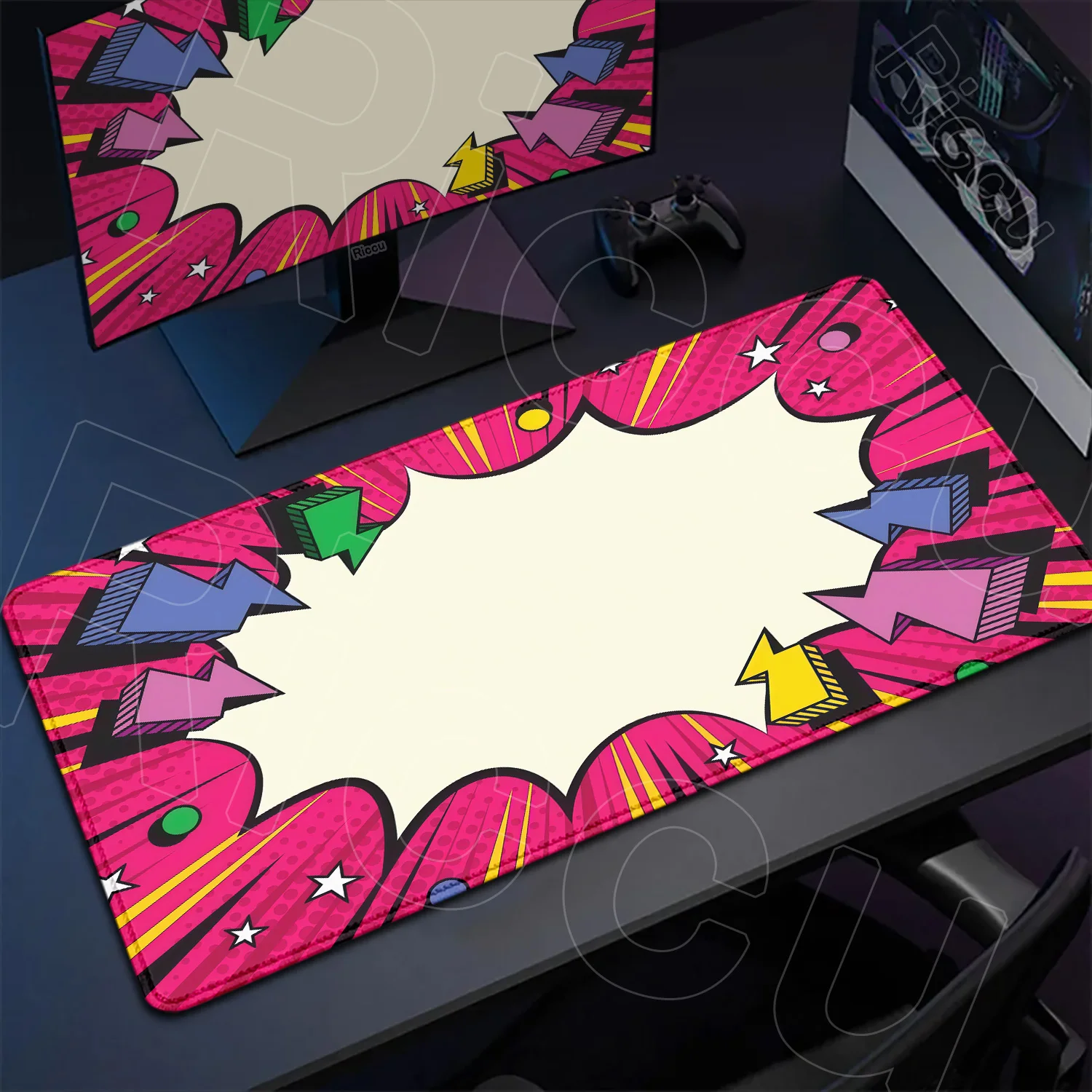 

HD 300X600MM visual explosion effect Comics XXL Anime Gamer Mouse Pad Desk Mat Rubber PC Accessories Carpet Gaming Expansion Mat