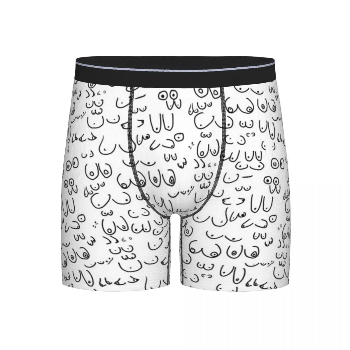 

Long Boxer Underpants Shorts Different Sorts Of Boobs Pattern Panties Men's Ventilate Underwear for Homme Man Boyfriend Gifts