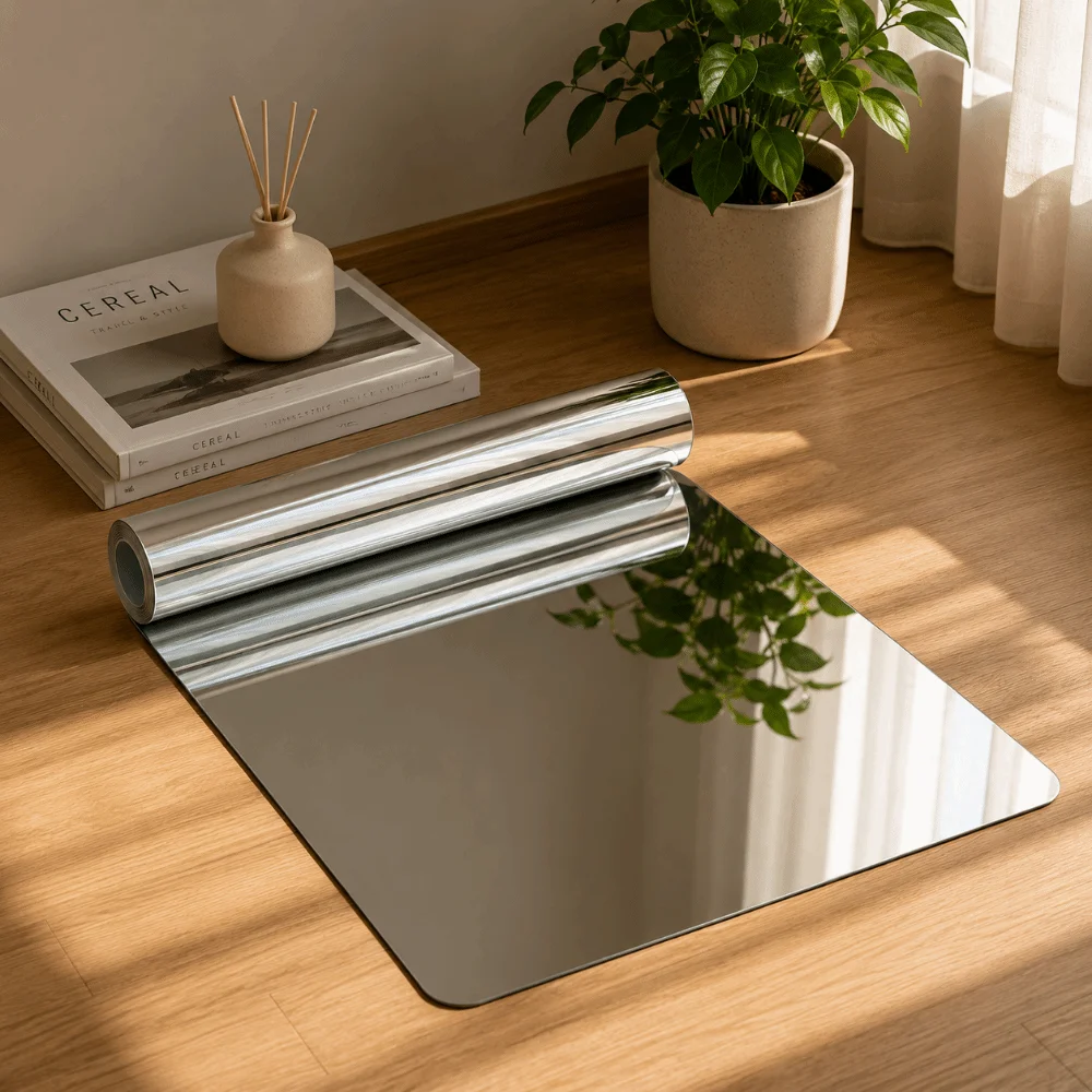 DIY Wall Stickers Mirror Acrylic Shatterproof Self-Adhesive Mirror Cuttable Decoration Floor Mirror Stickers Makeup Panel