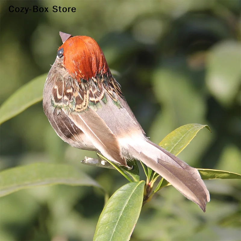 [ZY]Random Color Simulated Bird Props Branches Artificial Birds Simulated Sparrows Garden Decorations[ZY]