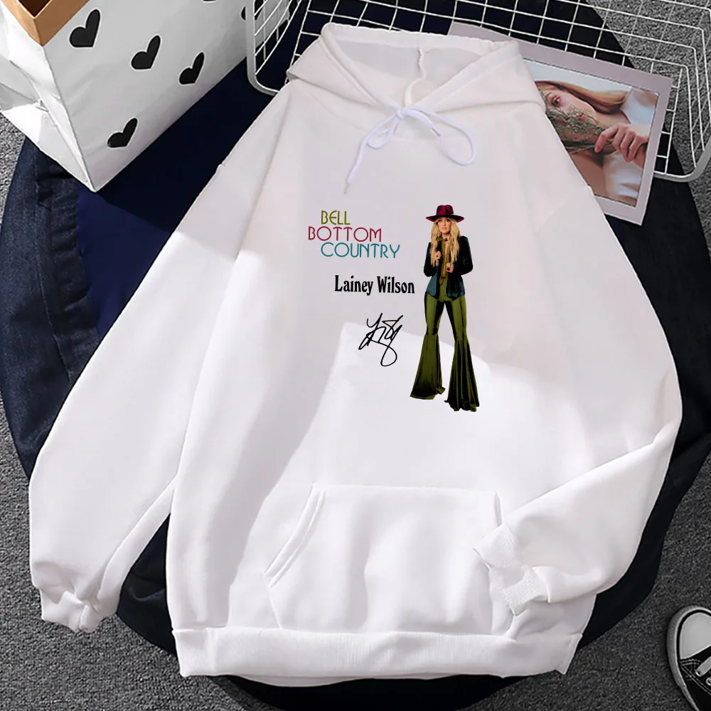 

Bell Bottom Country Album Graphic Hoodies Lainey Wilson Singer Sweatshirts Moletom Casual Winter Long Sleeve Pullovers Print Top