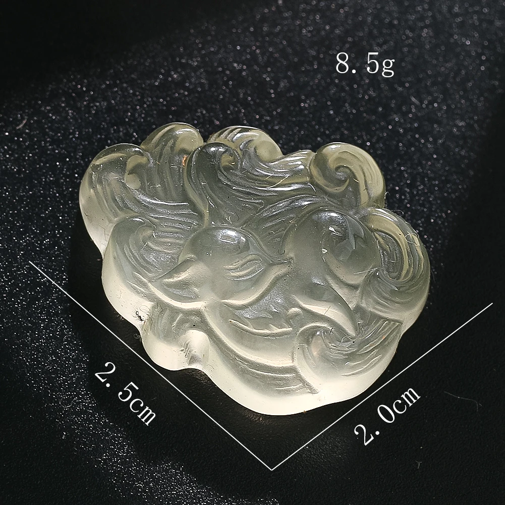 Natural Crystal Nine-tailed Fox Pendant Cute Animal Charm for Jewelry Making Lucky Amulet Women's Necklace Bracelet Accessories