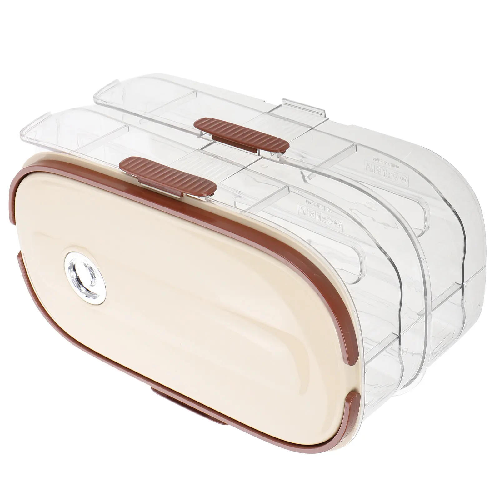 

Fridge Side Egg Organizer 2 Layer Slide Roller Design with Easy Carry Handle for Kitchen Counter Refrigerator Storage Fresh Egg