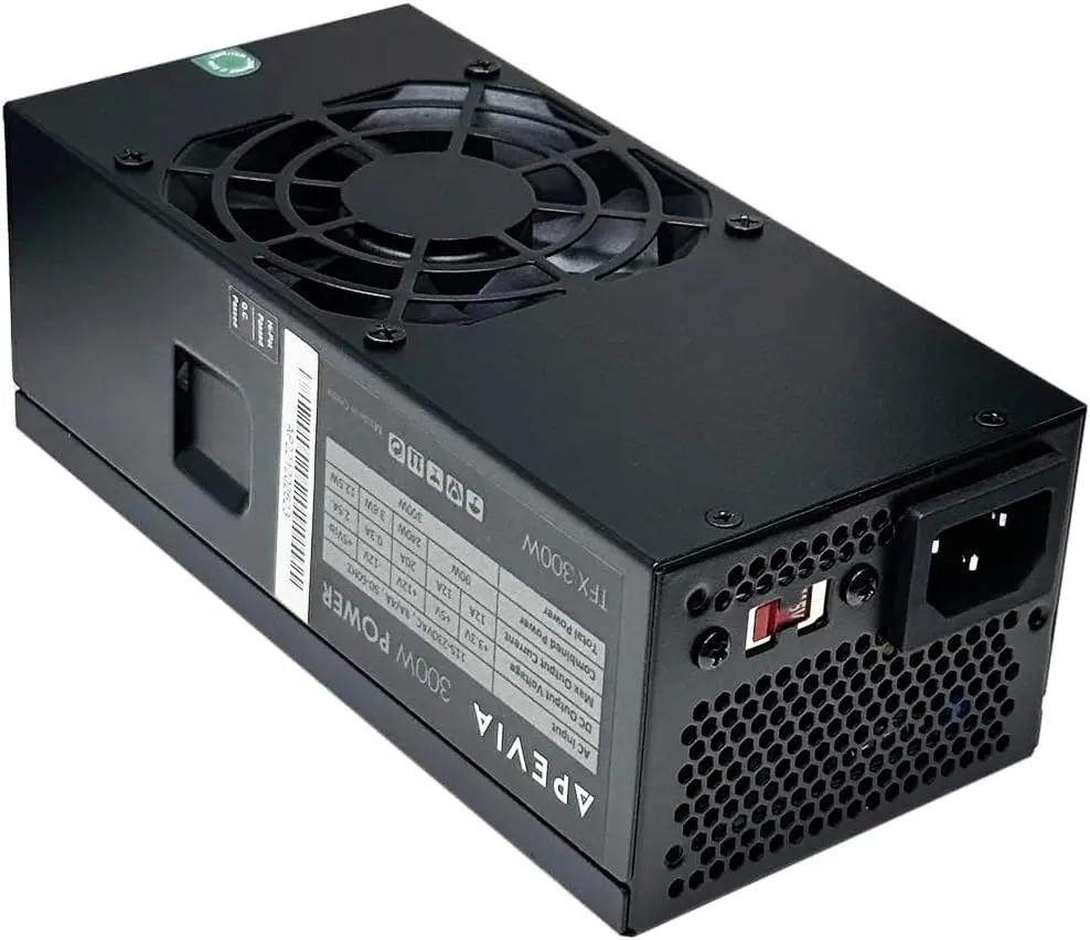

TFX-AP300W 300W ATX Power Supply, 115-230V, 20/24Pin, 1x12V(P4), 3xPeripheral, 3xSATA, 1xFloppy