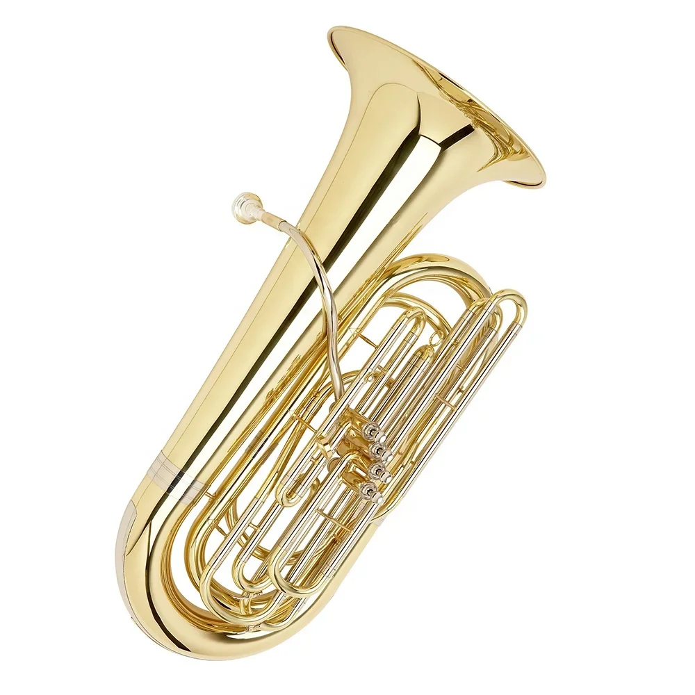 Bb Lacquer 4 Pistons Gold Tuba JYTU0745