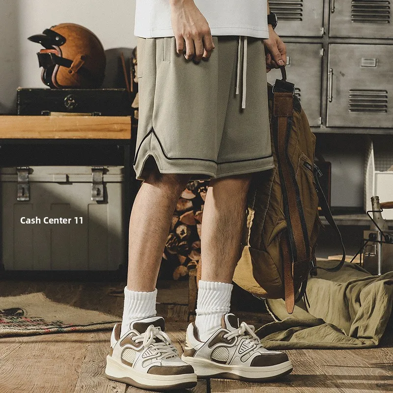 

Jieren 2025 New Men's ort Pants American Sle Heavyweight Woven Loose Fit Casual Sport Five-Quarter Length Youth Energy Sle