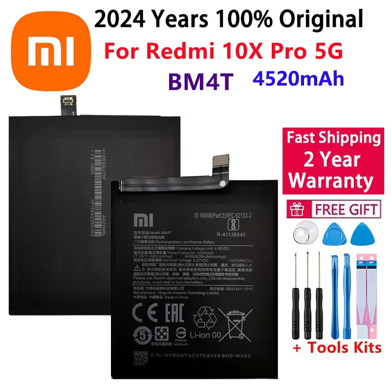 100% Original New High Quality BM4T Replacement Phone Battery For Xiao mi Redmi 10X Pro 5G 4520mAh Batteries Bateria