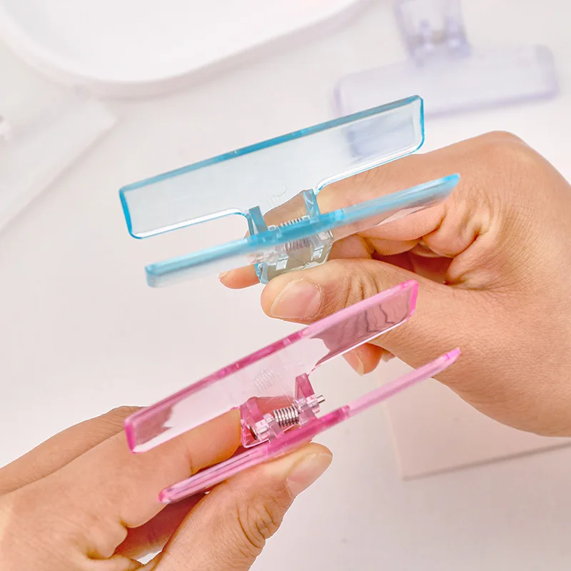 1PC Transparent Jelly Clip Storage Stationery Clip for School Office Supplies Creative Organizing Clip