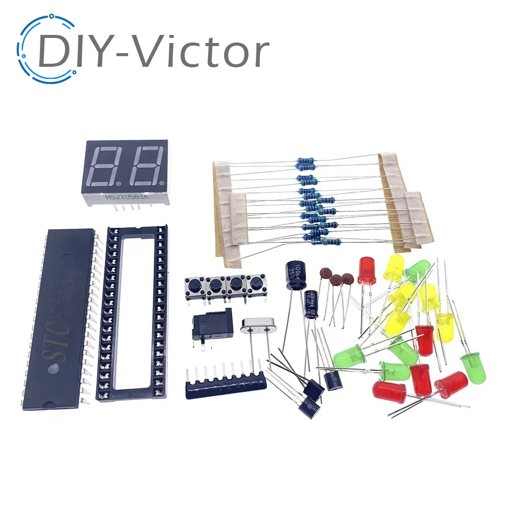 MHT5 Traffic Light Controller Electronic DIY Kit Electromechanical Skills Training Contest STC89C52 51 Single-Chip Microcomputer