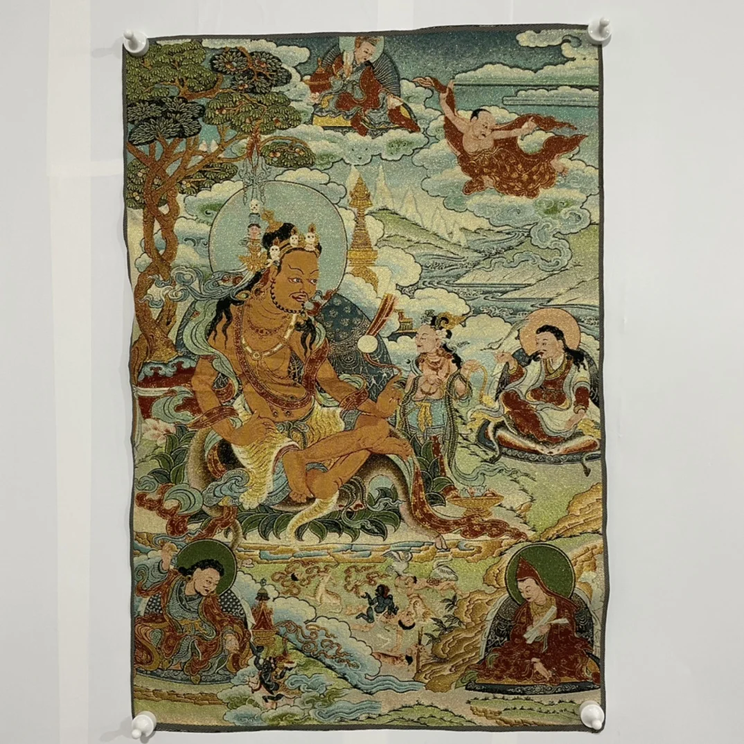 Tibet Silk Embroidery Nepal Medicine Buddha Tangka Thangka Paintings Family Wall Decorated The Mural