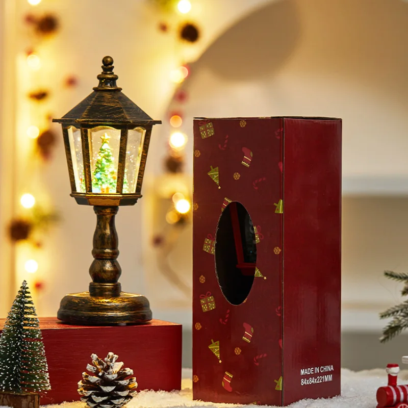 Natal nova luz de vento decoração hexagonal lâmpada mesa luminosa música nightlight atmosfera festiva ornamento desktop feriado